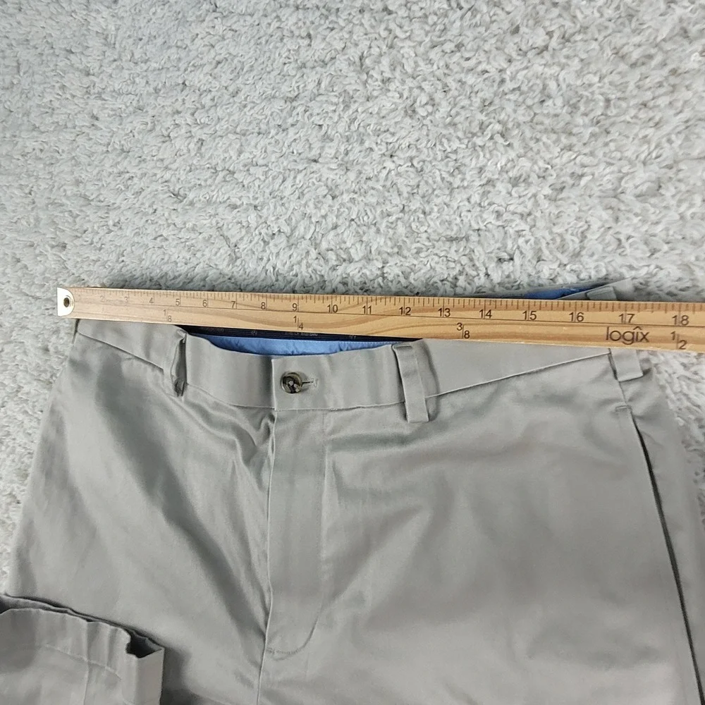 Brooks Brothers Clark Fit Pants 35x31 Beige Light Weight Advantage Chino Stretch